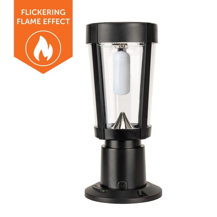 Amphora Solar Light emitting soft warm white glow on deck