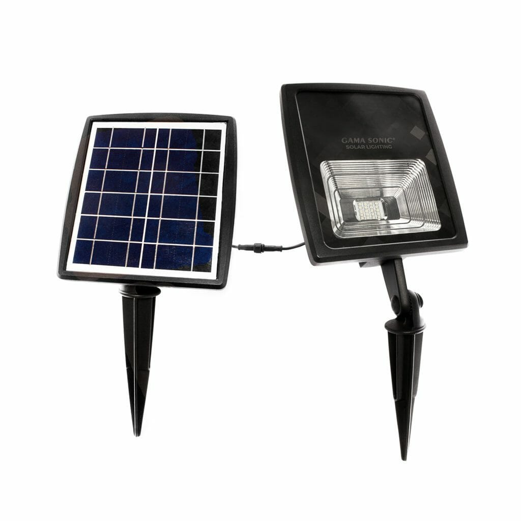 Dual Color Cast Aluminum Solar Flood Light with 5-year warranty - studio image main 3