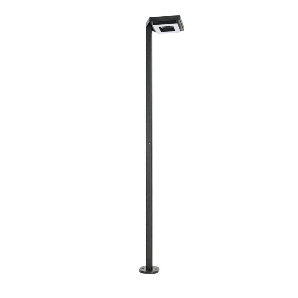 Gama Sonic Modern square solar LED post light by Gama Sonic 8 ft post