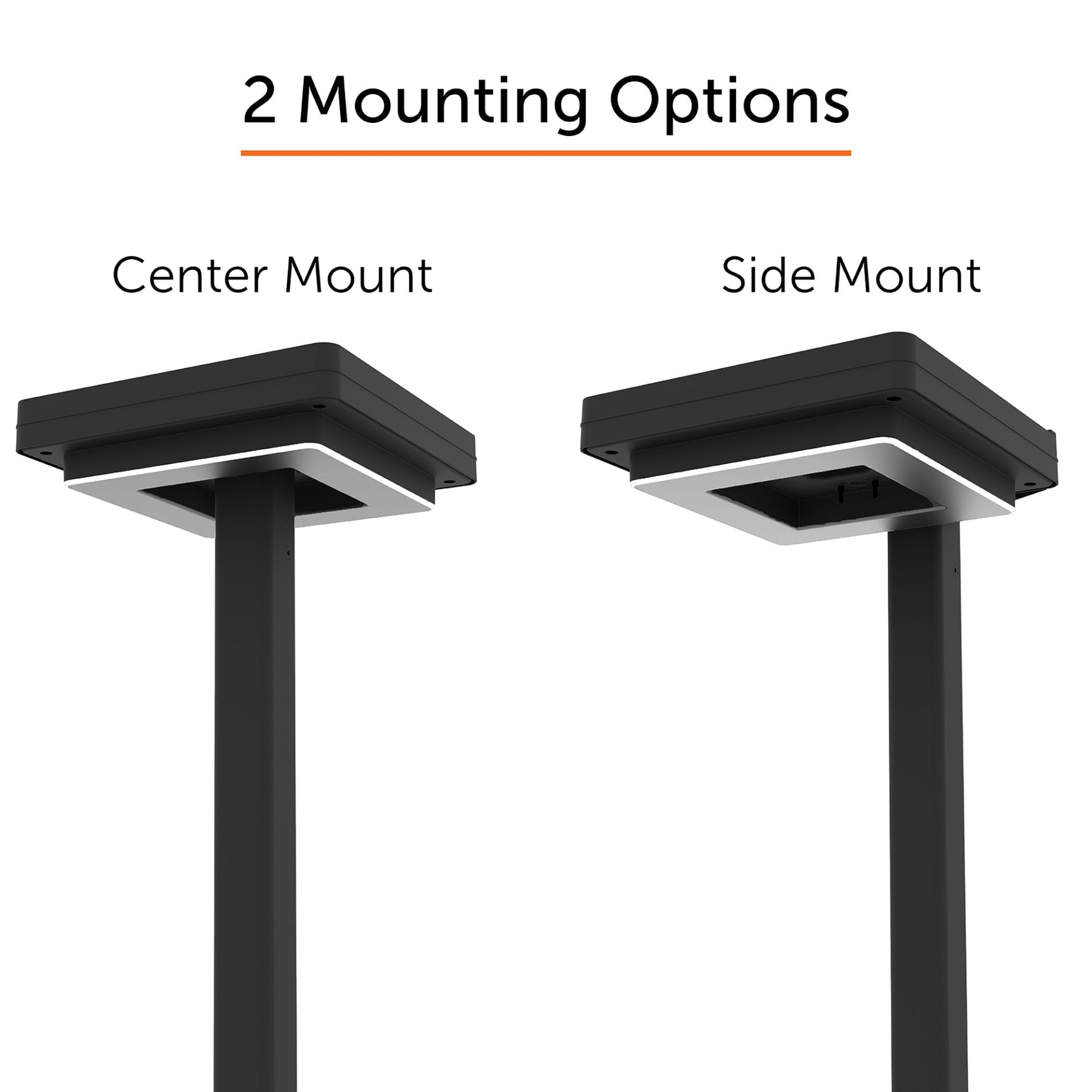 Modern square solar LED post light by Gama Sonic