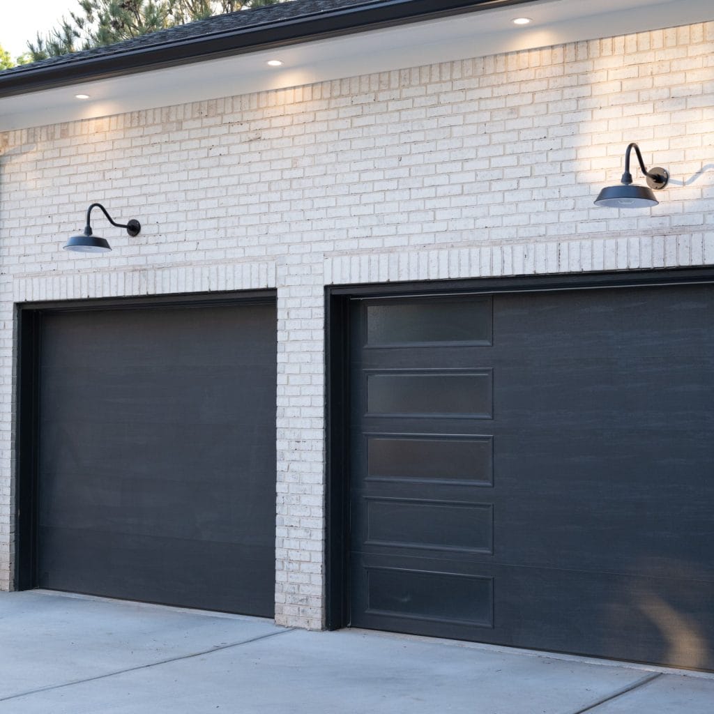 Gooseneck solar LED wall light with dusk-to-dawn sensor garage