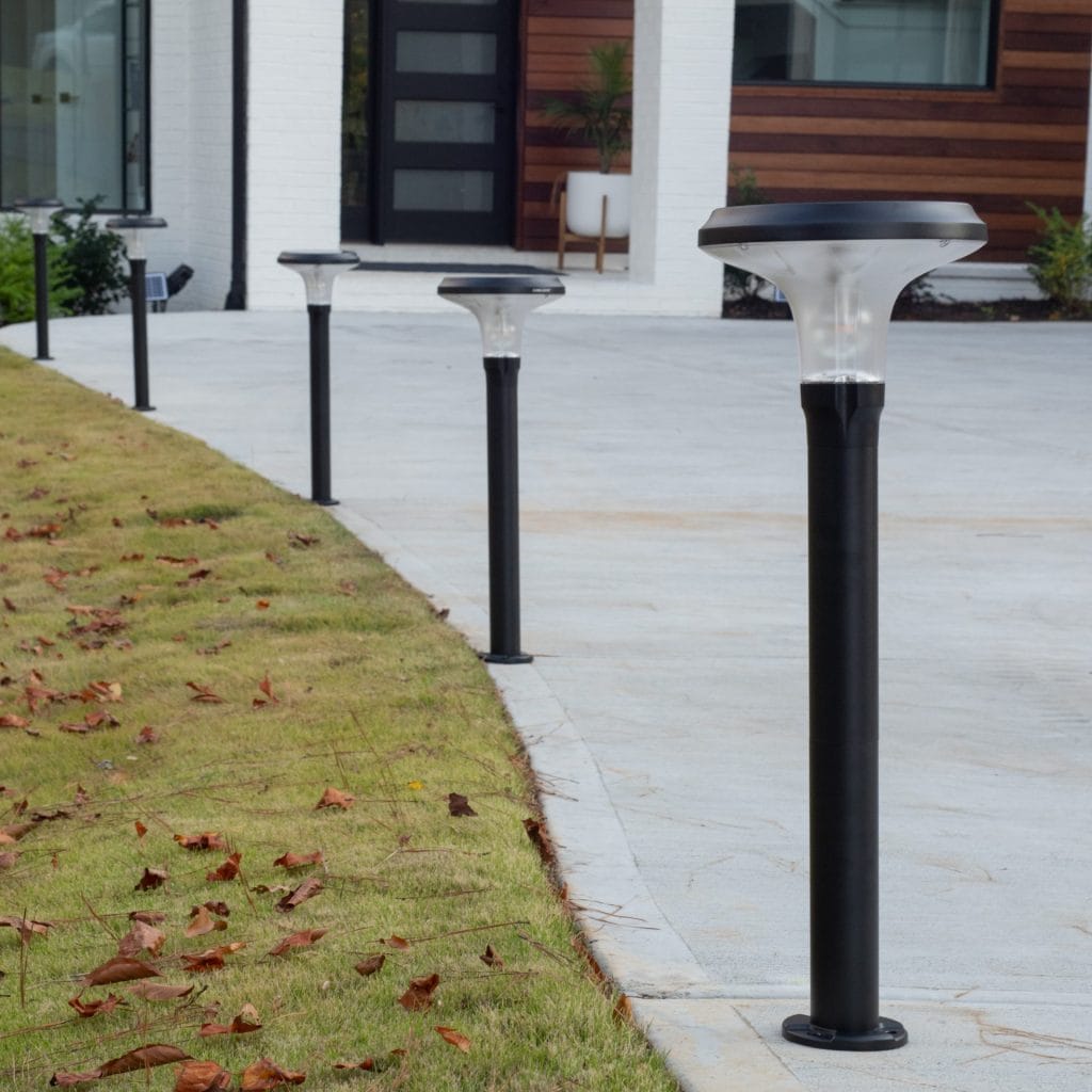 Vantage Bollard Solar Pathway Light and solar Landscape Light. Durable cast aluminum with 5-Year Warranty - daylight application image 1