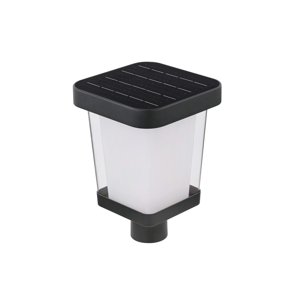Halo Solar Post Light – 300 Lumen Dual-Color LED Outdoor Fixture for 3-Inch Poles - Studio image 1