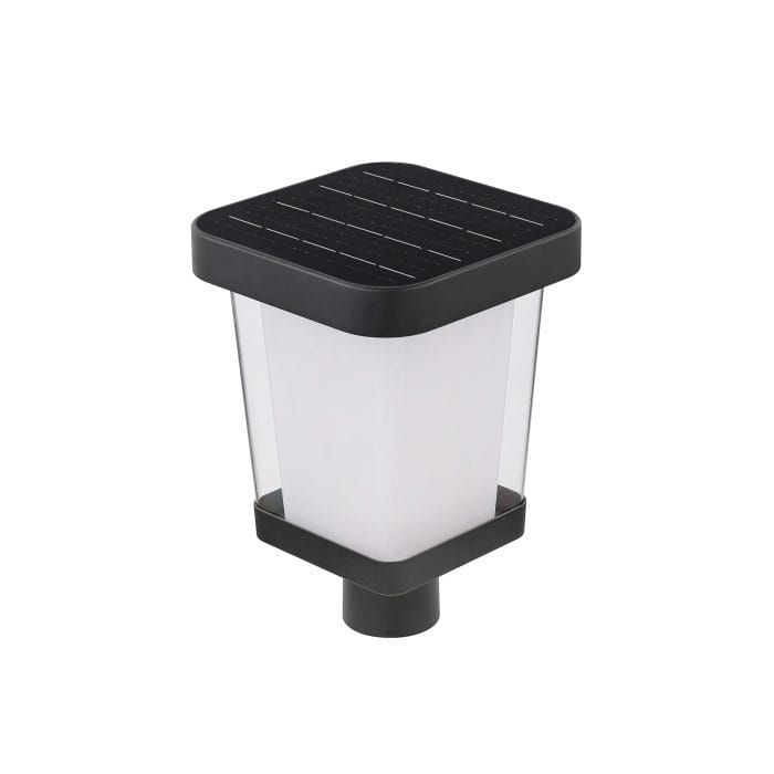Halo Solar Post Light – 300 Lumen Dual-Color LED Outdoor Fixture for 3-Inch Poles - Studio image 1