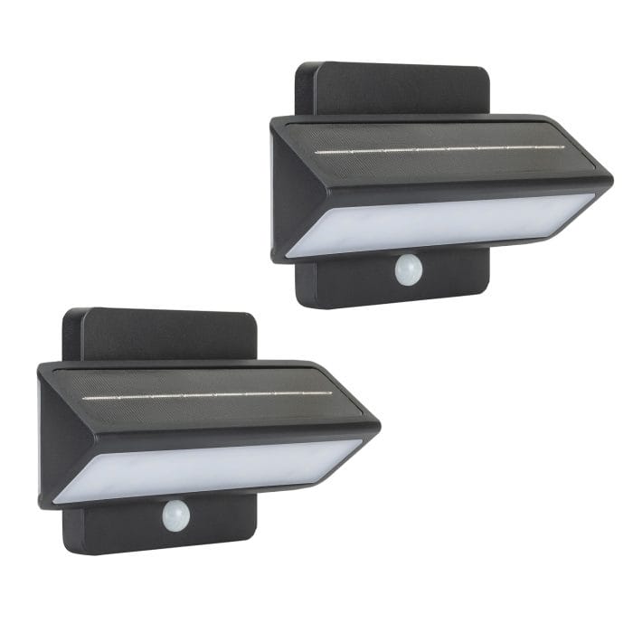 Architectural Solar Wall Accent Light with Motion Sensor 2-pack studio image