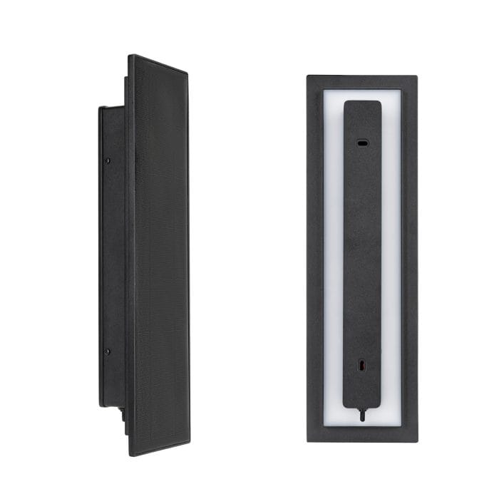 Backlight Solar Wall Light LED panel and solar cell detail