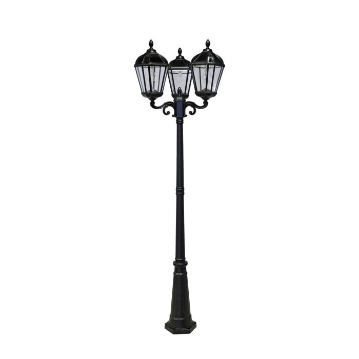 Gama Sonic Royal Bulb Solar Lamp Post with triple head design