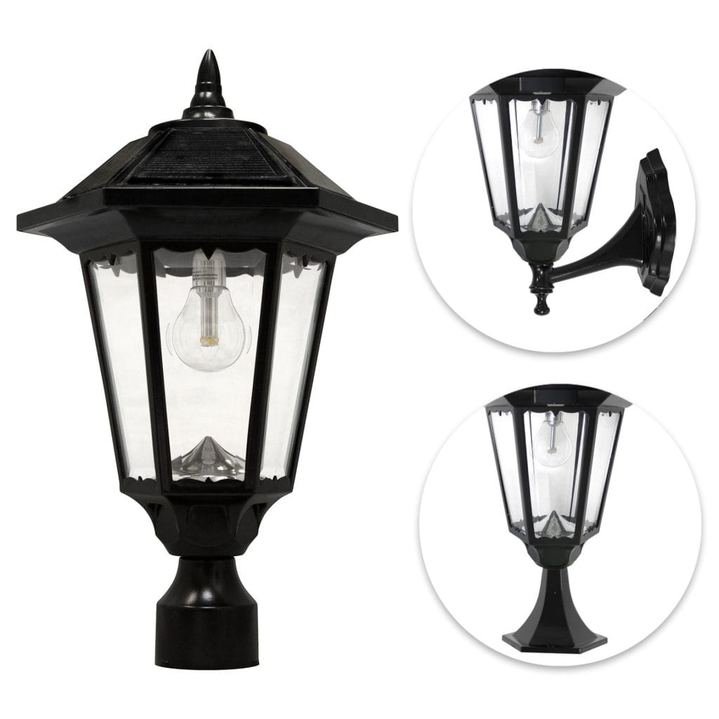 Windsor Bulb Solar Post Light – Wall, Pier & 3