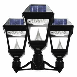 Gama Sonic Imperial II Series - Triple Head Solar Post Light GS-97NF3 - How to Replace an Existing Gas Lamp with a Solar Post Light